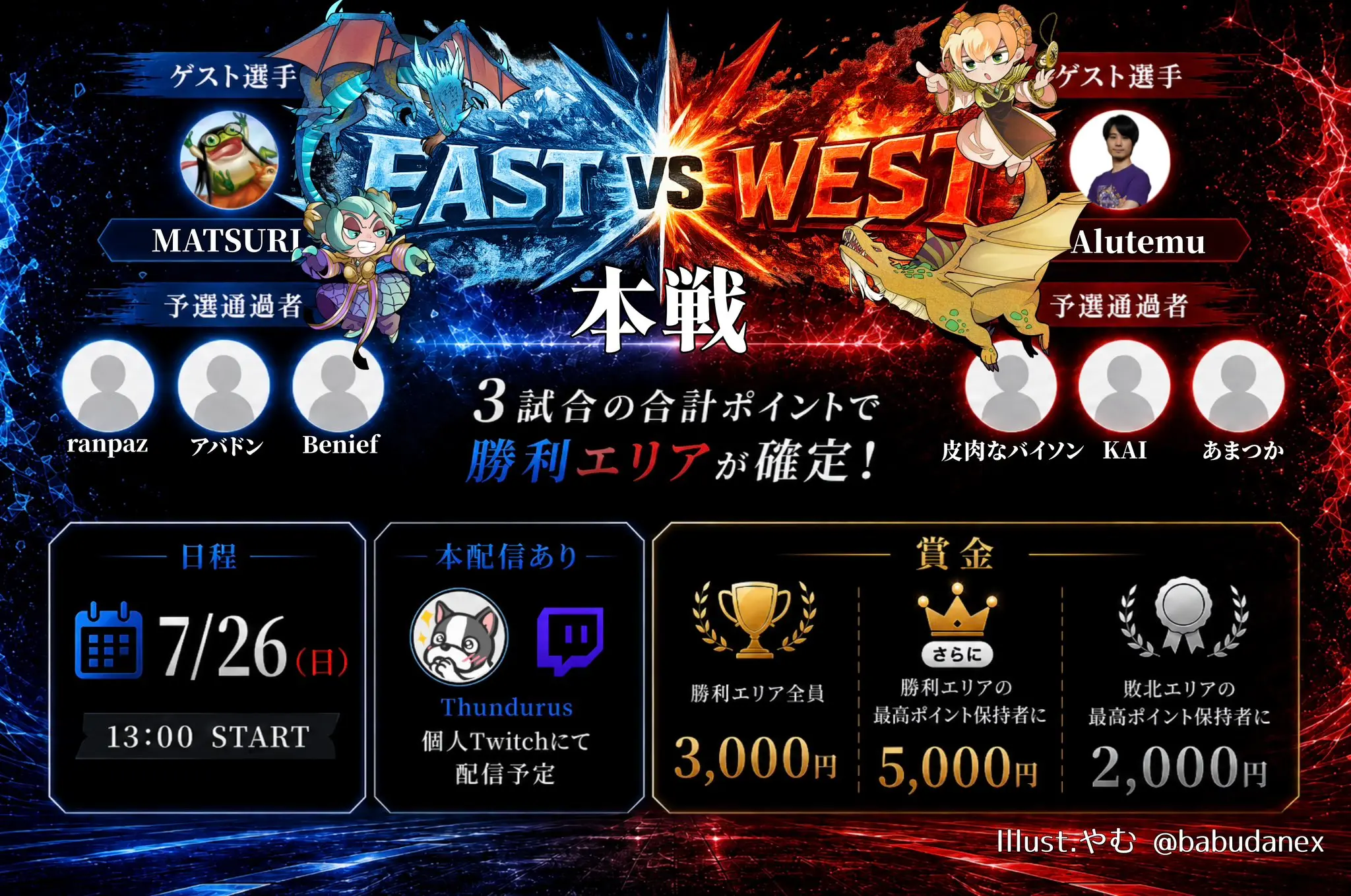 EAST vs WEST 公式フライヤー
